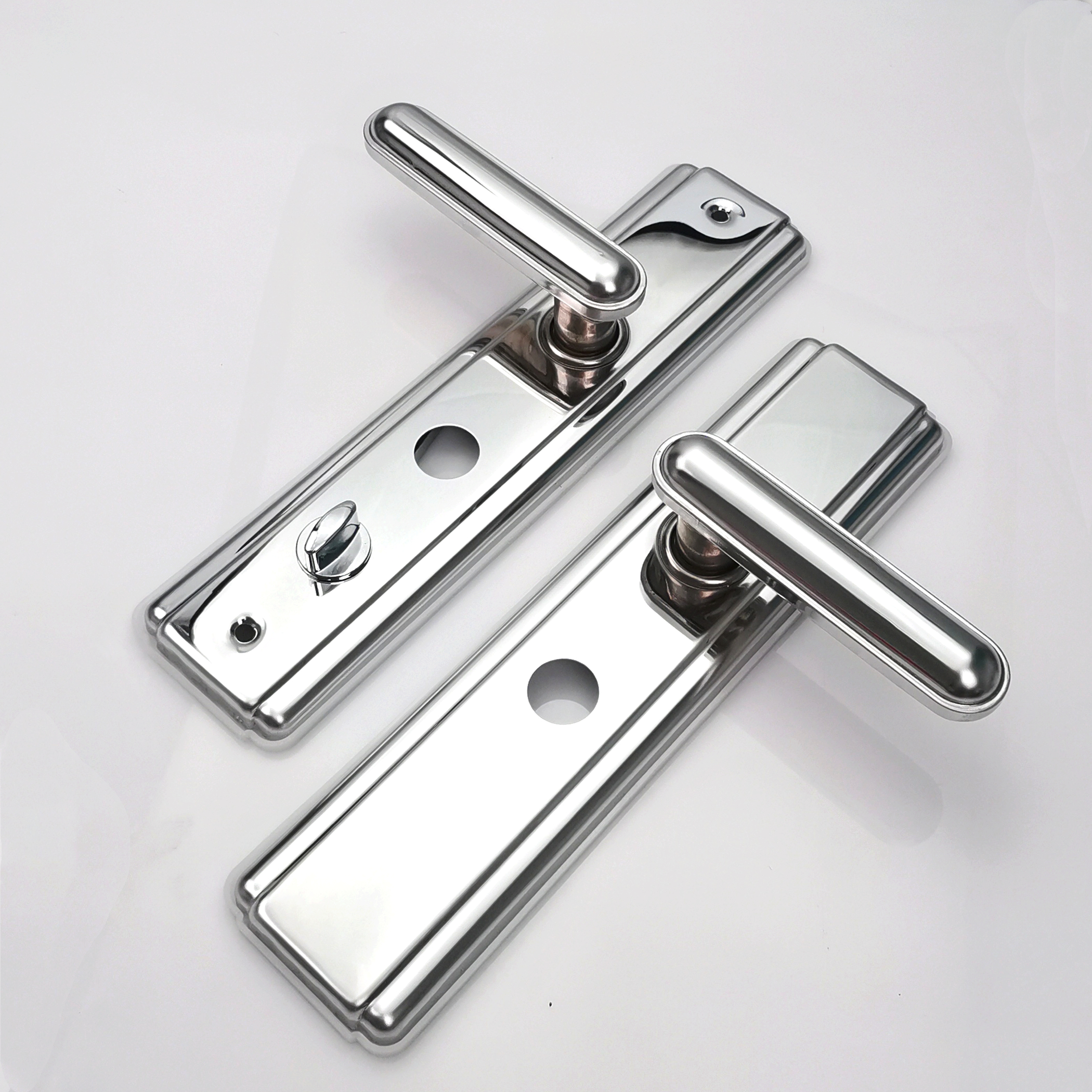 加厚型不锈钢衬板保德安小帅多功能不分左右把手面板机械门锁