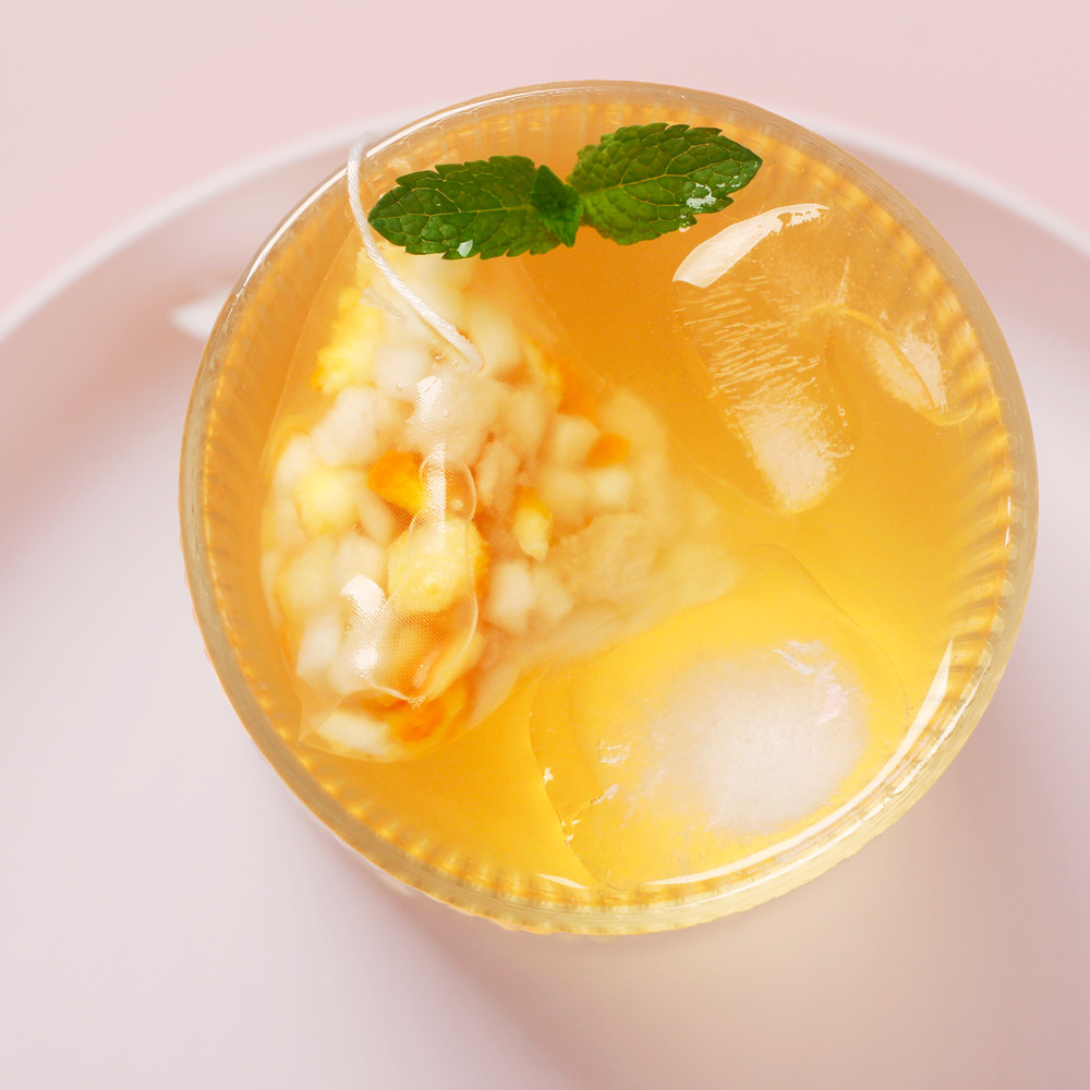 什锦果茶冻干水蜜桃苹果甜橙凤梨菠萝菠萝雪雪梨冻干速溶水果块茶