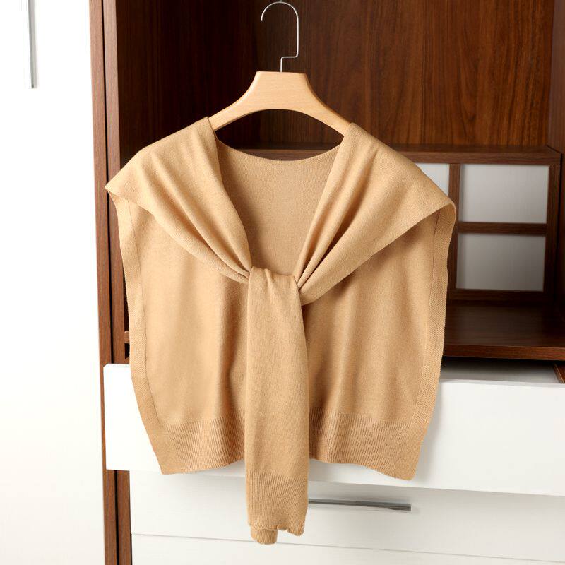 羊绒针织披肩夏季高端外搭网红围巾搭肩空调围巾