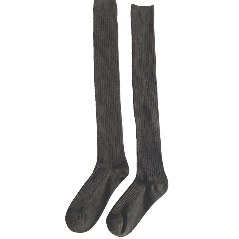 长筒过膝袜子超长坑条竖条纹大腿袜学院风美腿百搭两道杠袜子 韩版