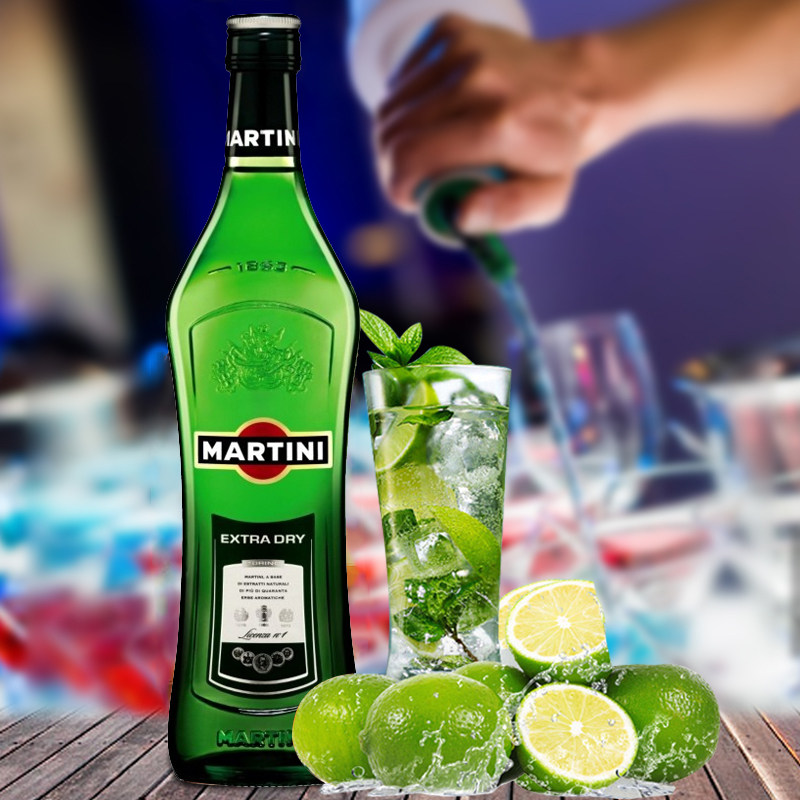 martini马天尼干威酒味美思苦艾酒马提尼鸡尾酒基酒意大利威末