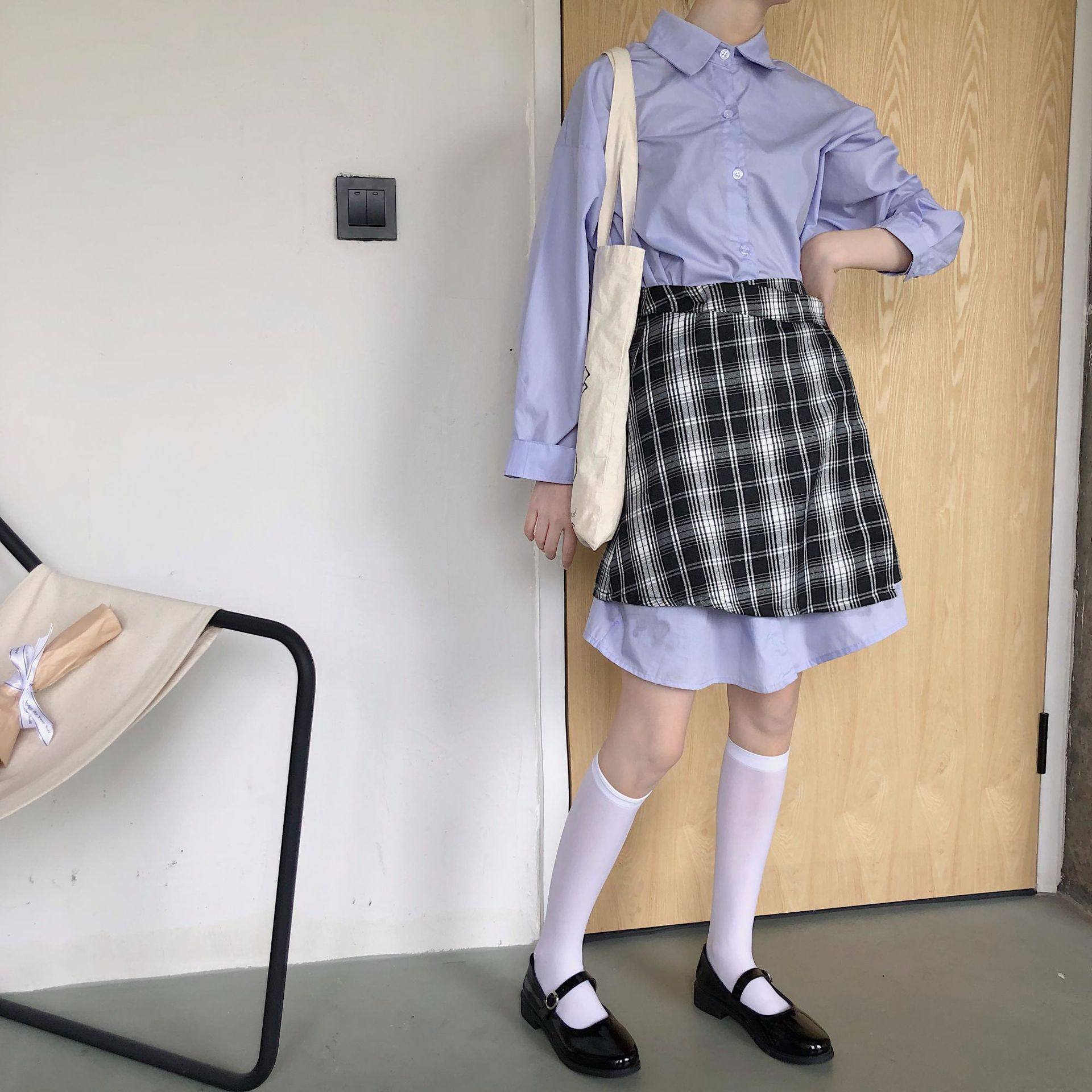 jk2020玛丽珍学生单鞋圆头秋天新款黑色一字单鞋