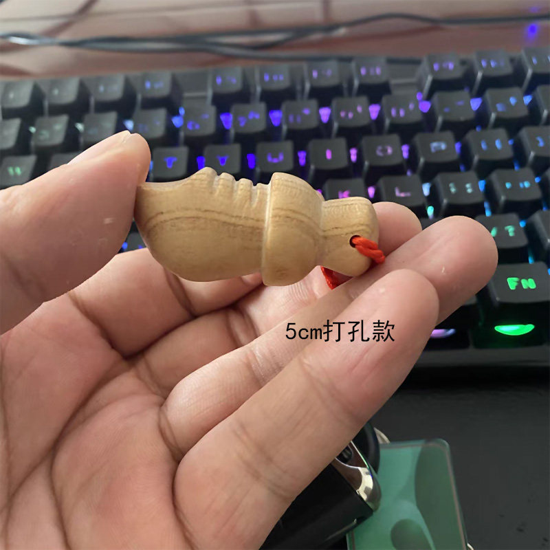 挂件抖音桃木木剑小李肥刀钥匙实木小胖刀手工木雕