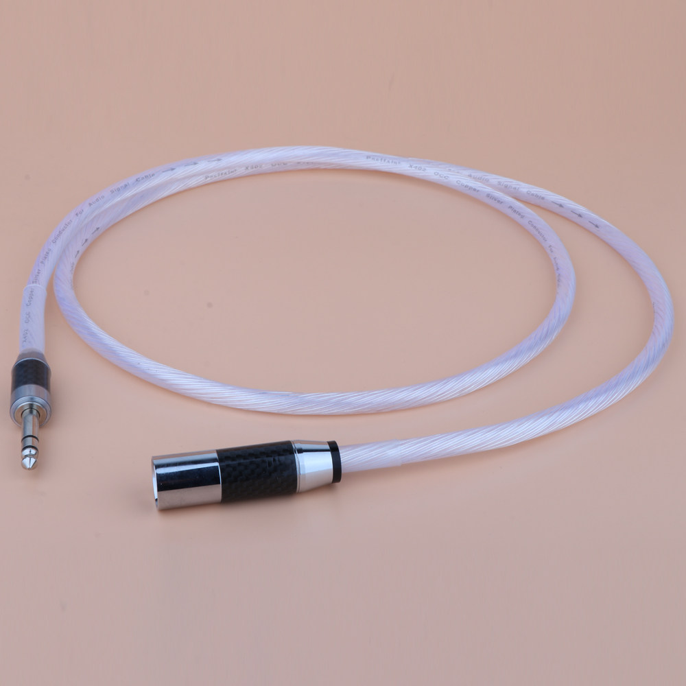 卡农6.5转卡侬6.35转公母两心大三trs平衡音频线材