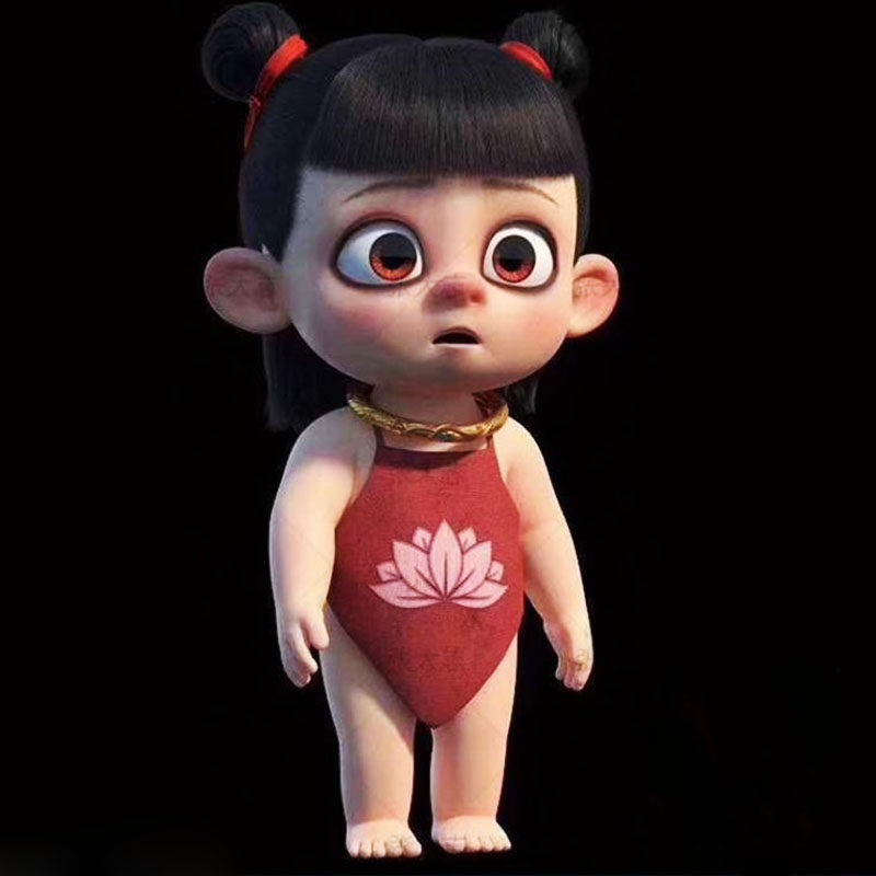 新生婴幼儿纯棉新生儿儿童红色刺绣护肚婴儿哪吒肚兜