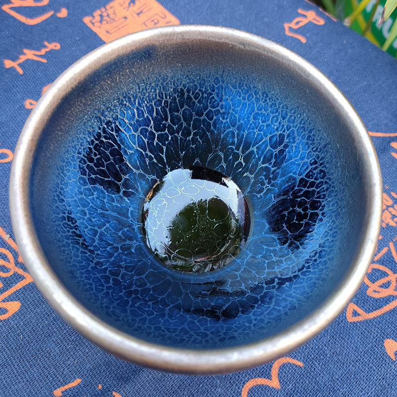 建盏建阳蓝麒麟茶杯手工主人杯单杯茶碗正品品茶建盏