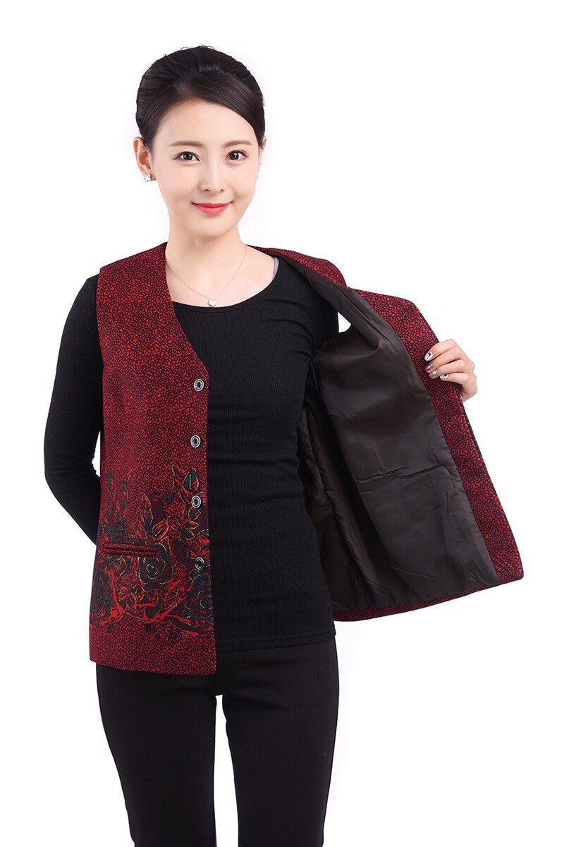 中老年马甲春秋款老人外套无袖薄坎肩奶奶装款背心宽松大码女装