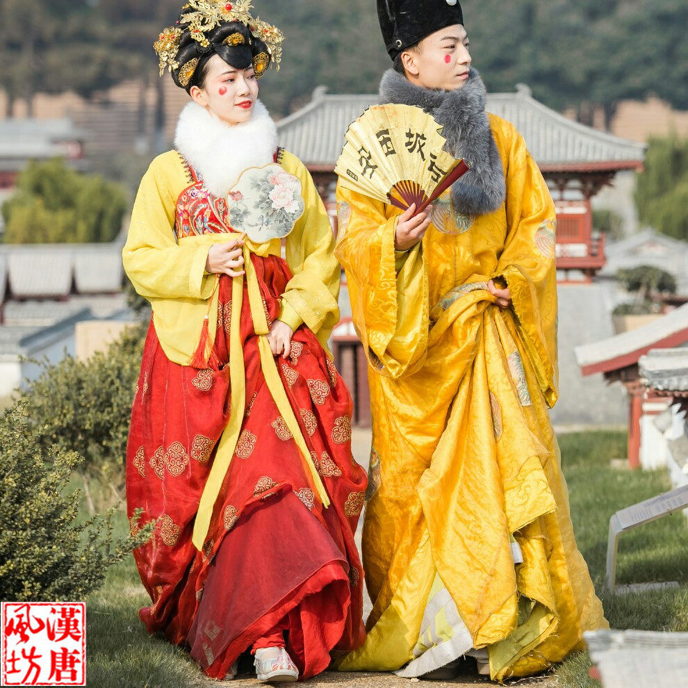 大唐不夜城不倒翁小姐姐姐同款古装皮卡晨襦裙汉民族服装