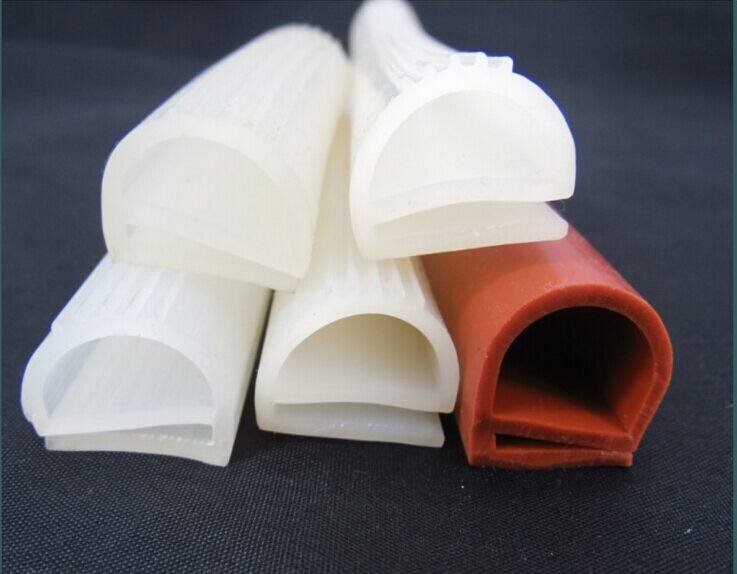 供应硅胶密实e型密封条,e型20*15硅胶耐温280℃白色透明硅胶条