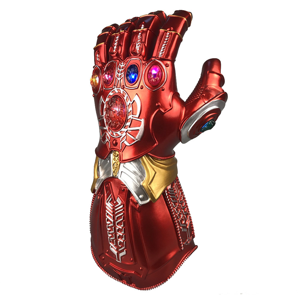 发光钢铁侠手套宝石可拆卸灭霸头盔眼睛可发面具手套