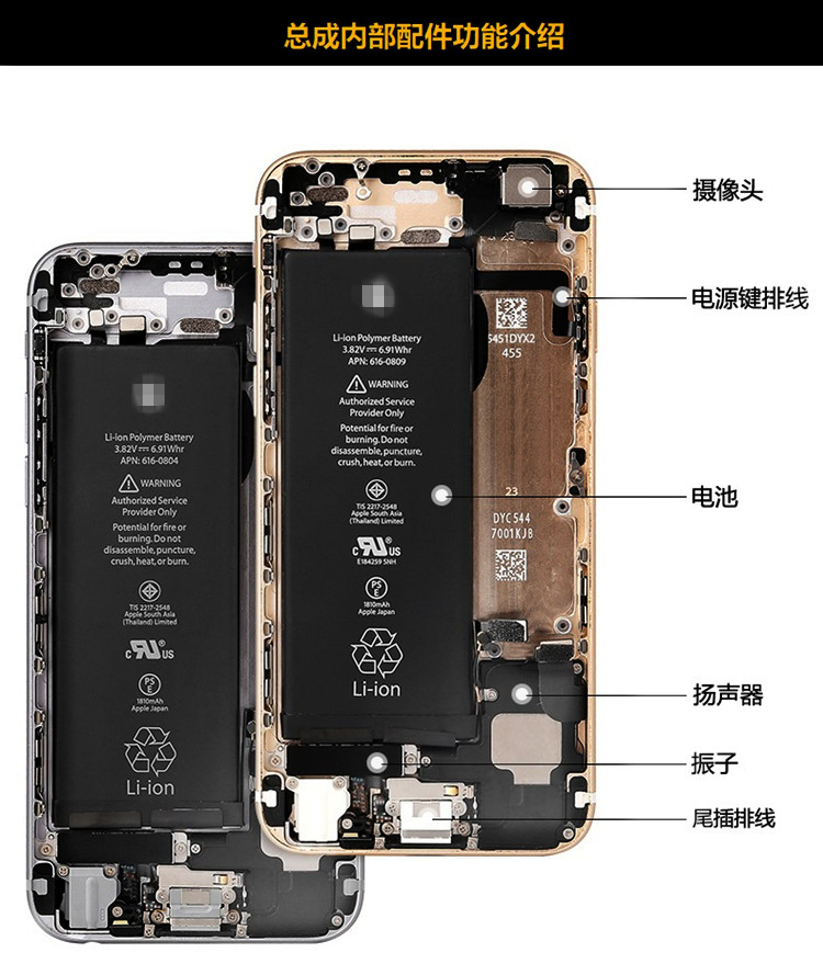 苹果iphone6 6plus 7p原装拆机后盖壳6s 6sp屏幕全套总成只差主板