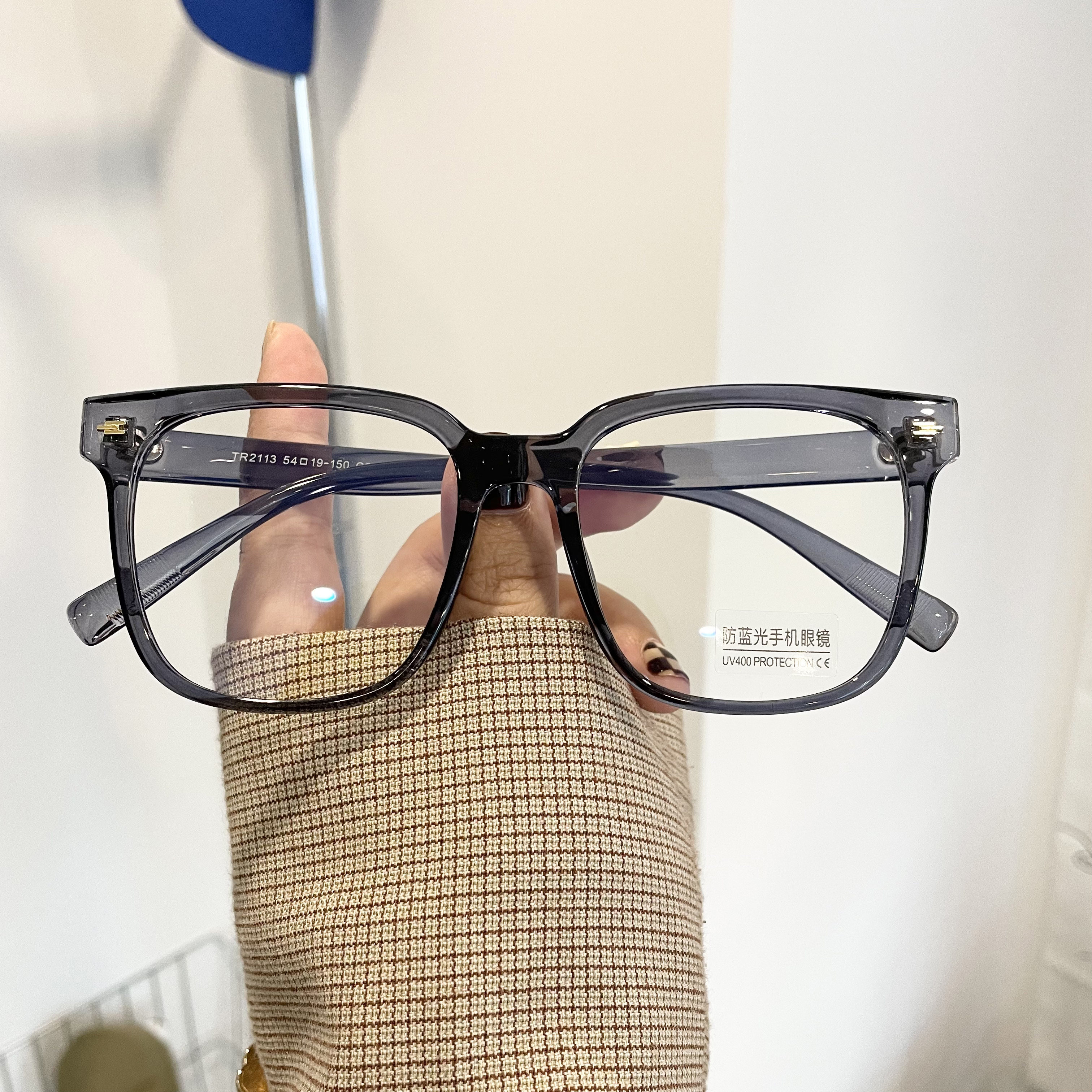 黑色粗框防蓝光平光镜男士大脸显瘦素颜神器眼镜框架女可配近视镜