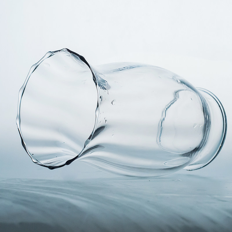 透明玻璃花盆 绿萝水培花瓶 恐龙蛋花瓶简约水养植物器皿大号容器