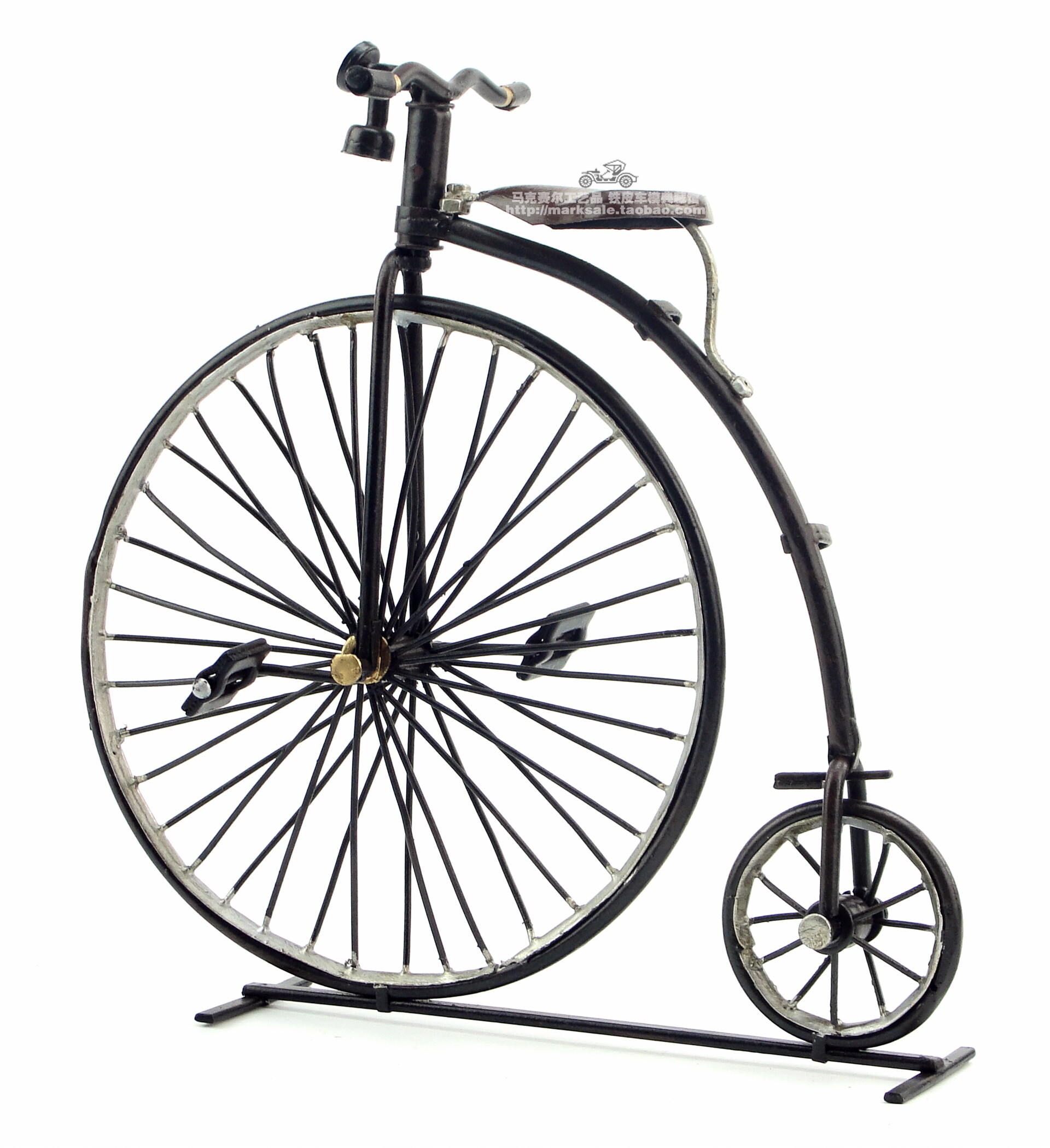 复古铁艺装饰摆件世界上第一一代自行车桌面工艺品摆件