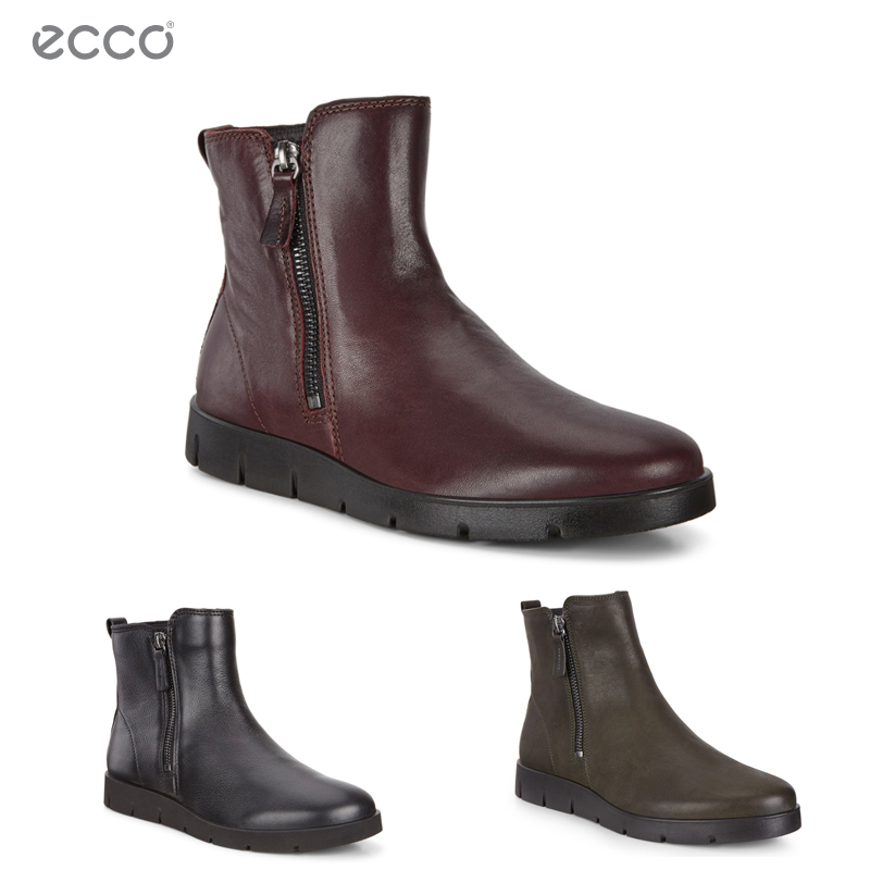 ecco爱步平底女靴靴子正品代购百搭休闲短靴高帮鞋