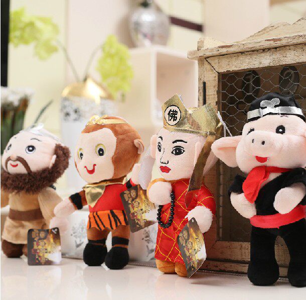 西游记玩具套装孙悟空公仔人物玩偶唐僧猪八戒沙僧毛绒布艺类玩具