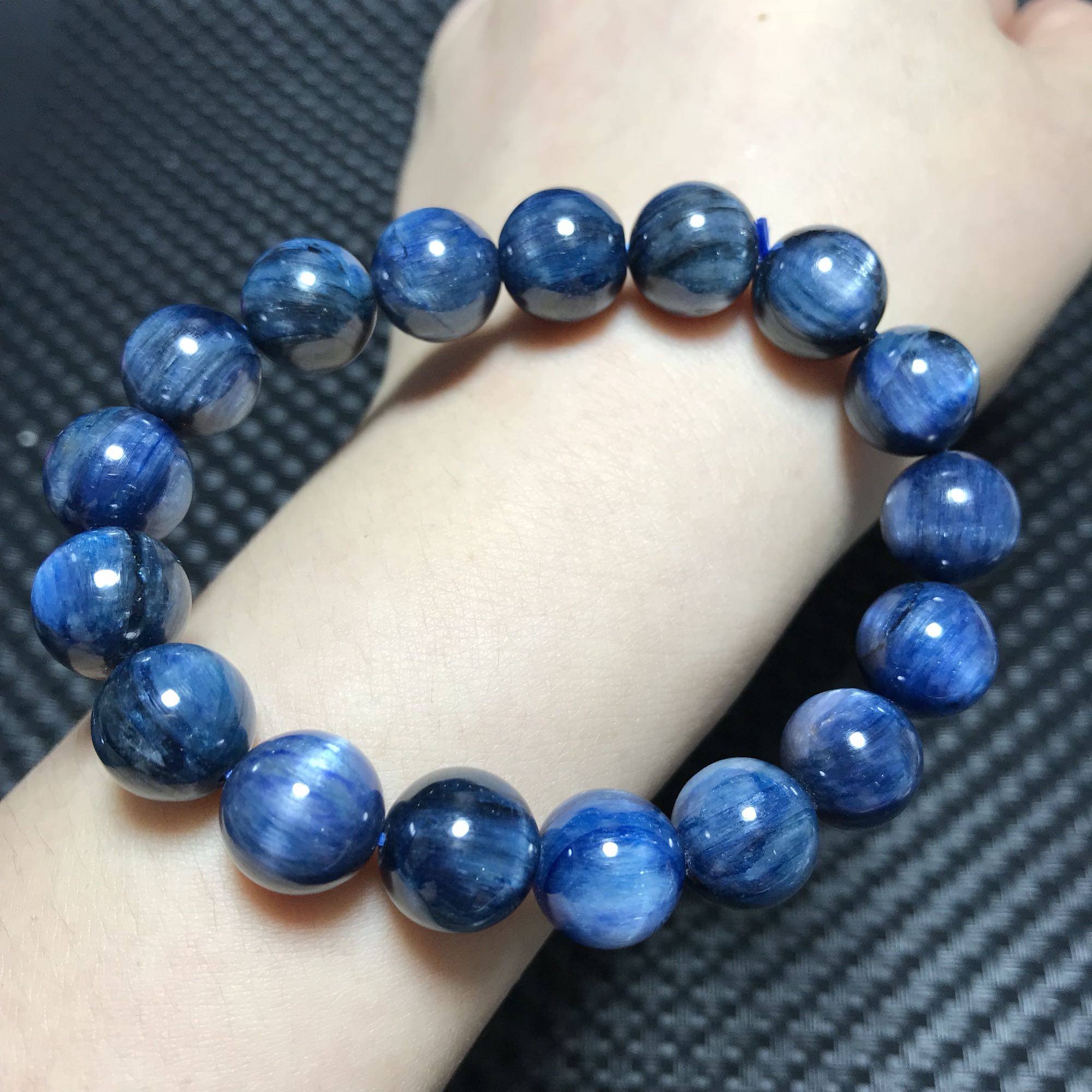 2118524天然蓝晶手链重量504克规格119毫米手链