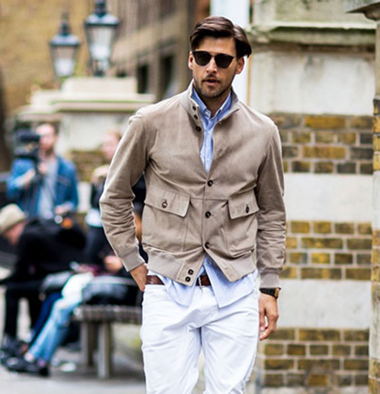 欧美复古 jacket麂皮绒夹克男短款外套男装青年立领茄克春秋款潮