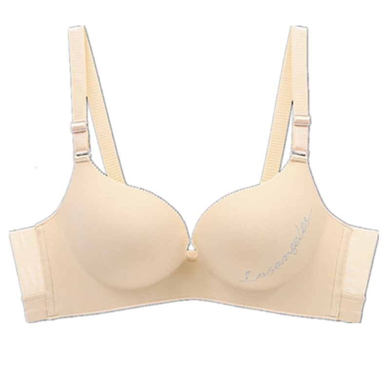 都市丽人品牌光面无痕文胸无钢圈内衣女中厚小胸显大聚拢薄款胸罩