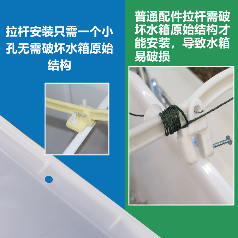 水箱新款冲水高水箱塑料50升手动手拉沟槽厕所卫浴水箱