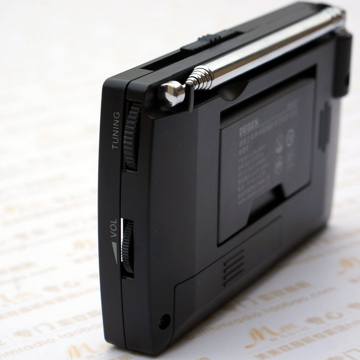 degen/德劲 de321超薄调频立体声11波段校园广播dsp老人收音机