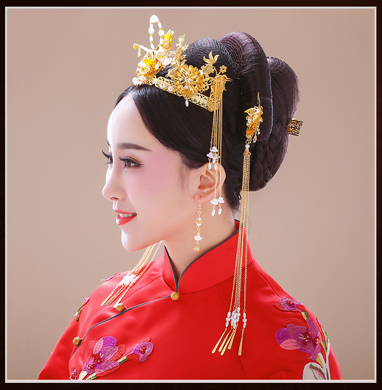 假发古装古代造型头饰影楼新娘发髻秀禾儿童发包