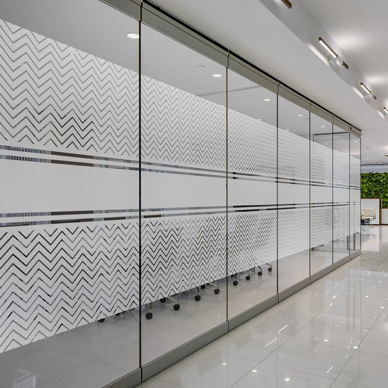 办公室玻璃贴纸静电公司窗户镂空隔断防撞走光瓷砖