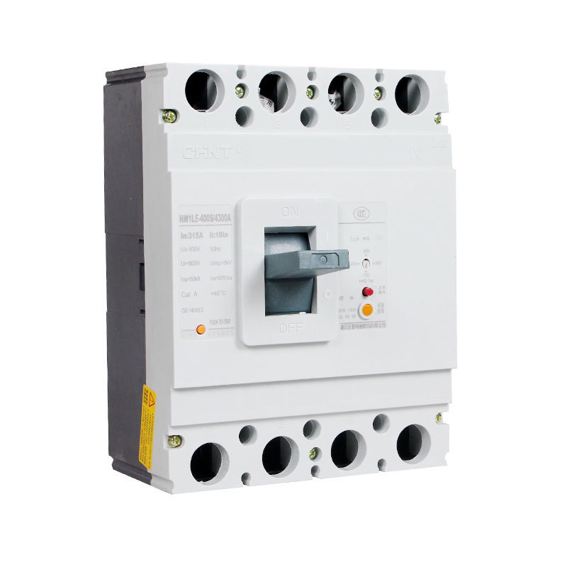漏电正泰开关nm1le400s4300a400a350a315a塑壳总开关低压断路器