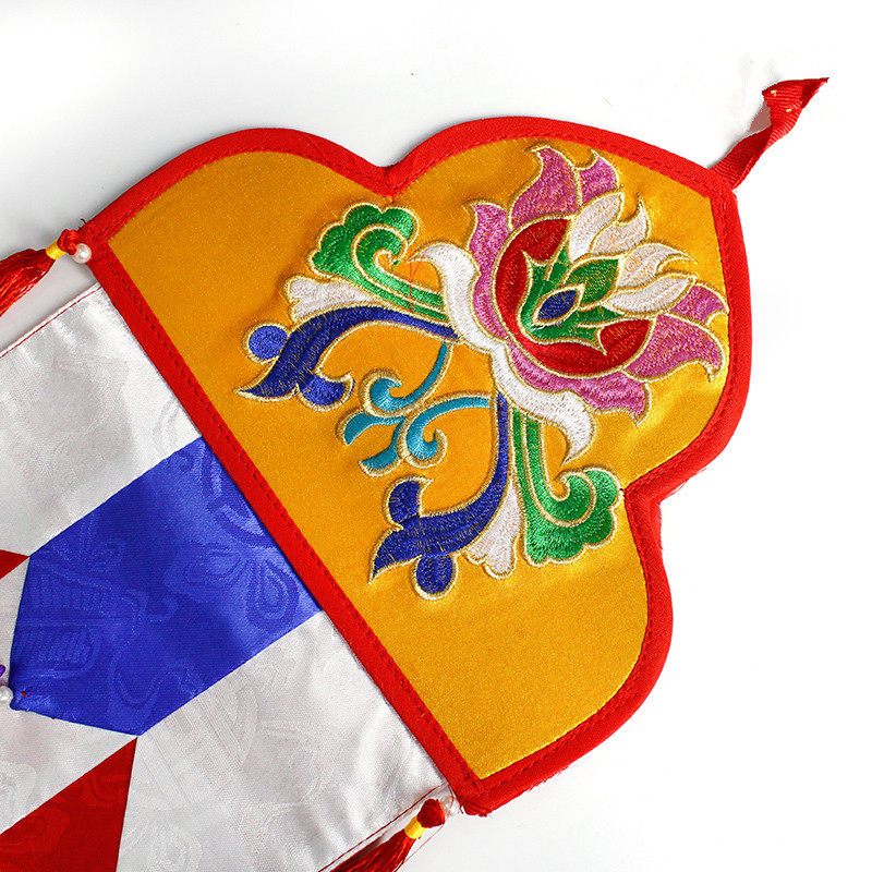 挂幡藏传佛教八吉祥吉祥结宝盖宝伞佛堂装饰摆件刺绣摆件