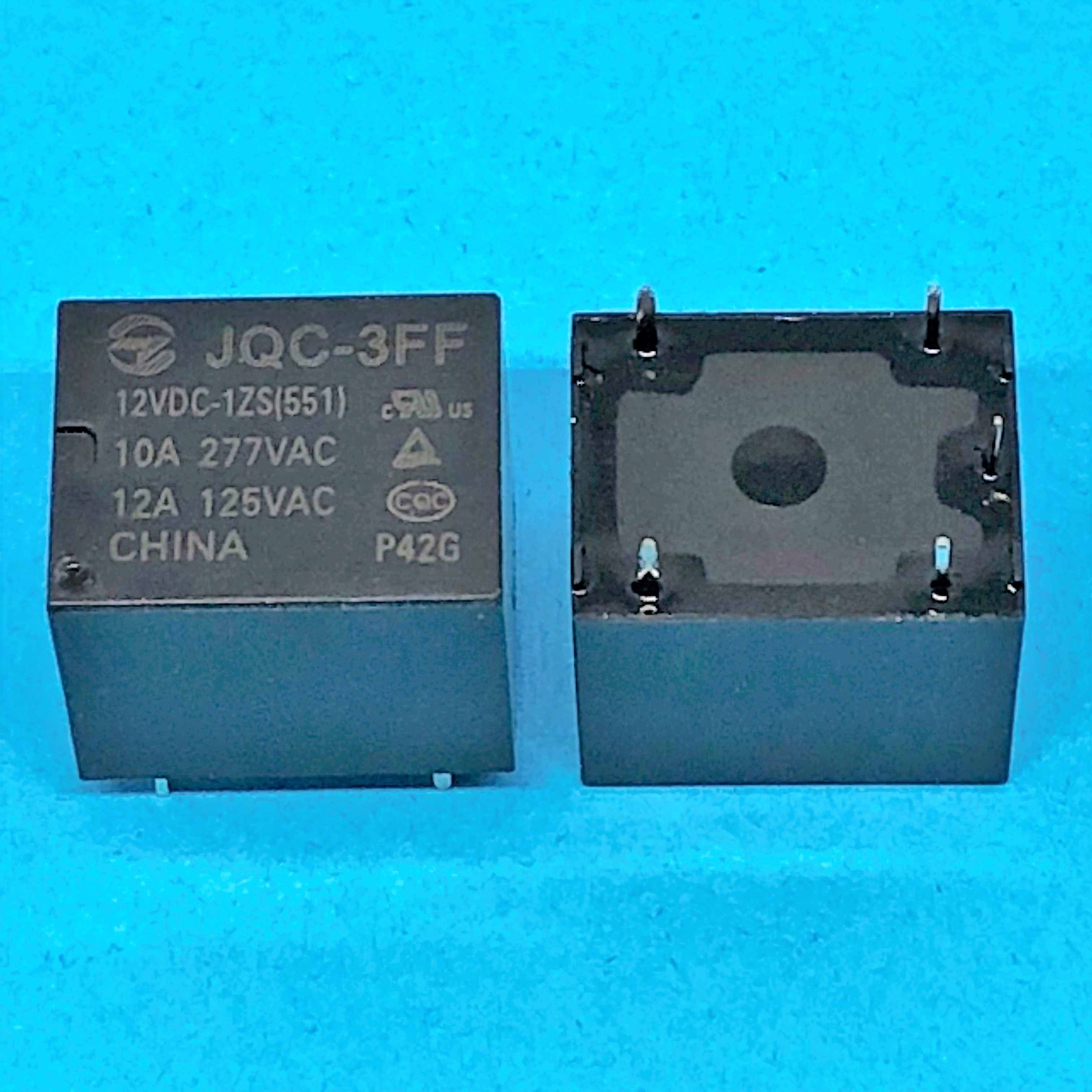 金天继电器jqc-3ff-12vdc-1zs10a2250v573-12v5脚转换触电继电器