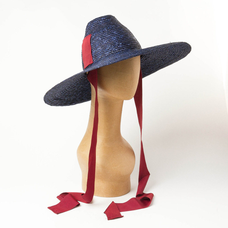 欧美风格春夏新款高顶锥形小众麦秆帽子