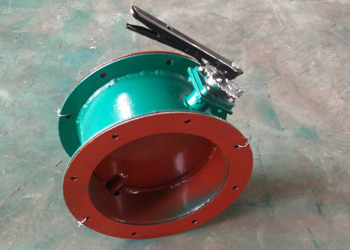 手动风量调节阀 dn500通风蝶阀 锅炉烟气焊接法兰百叶式 圆风门 - 爱