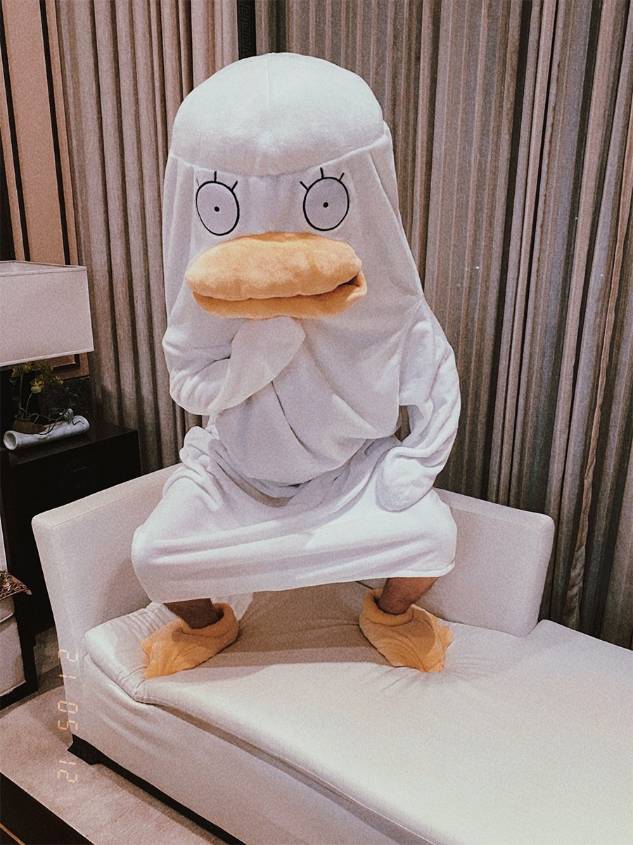 银魂伊丽莎白睡衣鸭子我是你的cc情侣装秋冬社恐睡衣