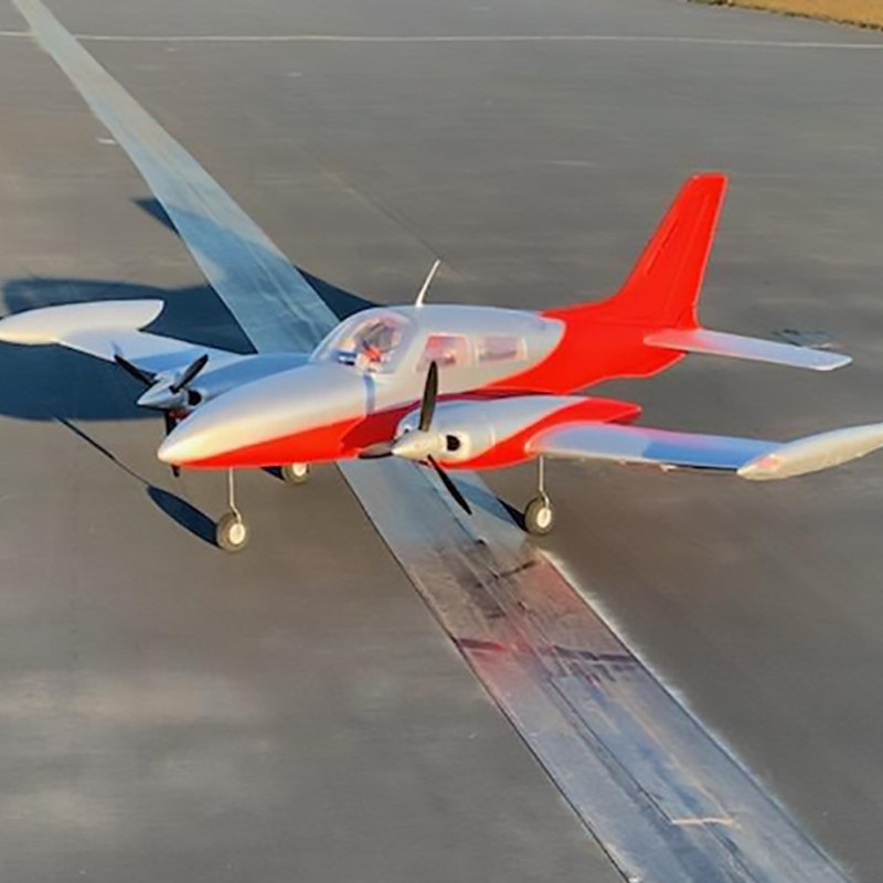 迪乐美dynamcessna310翼展1280mm像真机电动遥控固定翼航电动