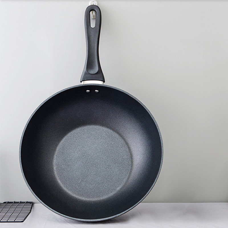 炒锅双立人30cm中式不粘锅炒菜菜锅平底锅家用煎炒炒锅