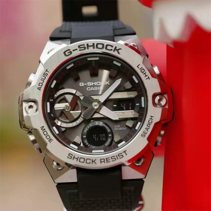 卡西欧g-shock钢铁之心太阳能金属防水手表gst-b100-1gst-b400-1日韩