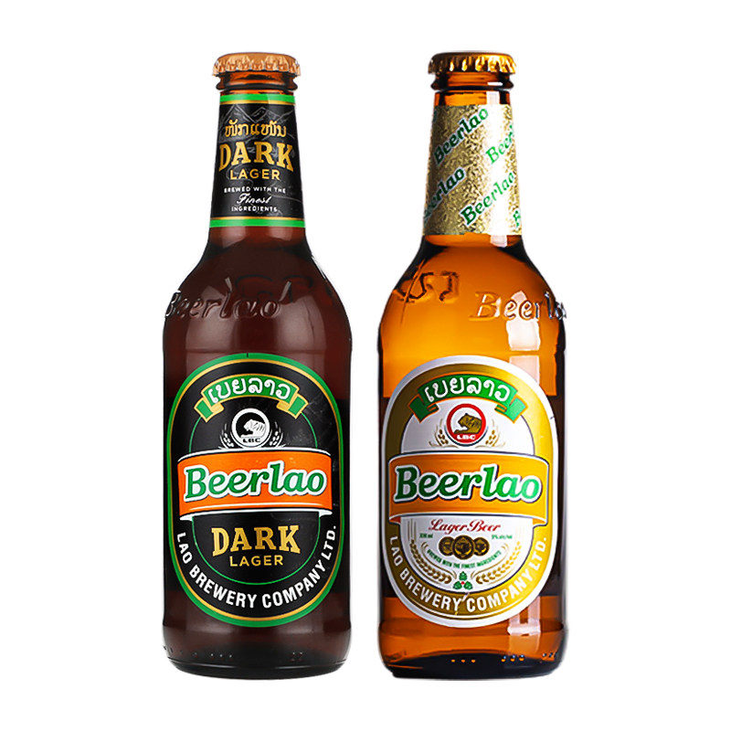 6瓶组合老挝进口精酿啤酒beerlao老挝黑啤酒/黄啤酒淡色拉格330ml