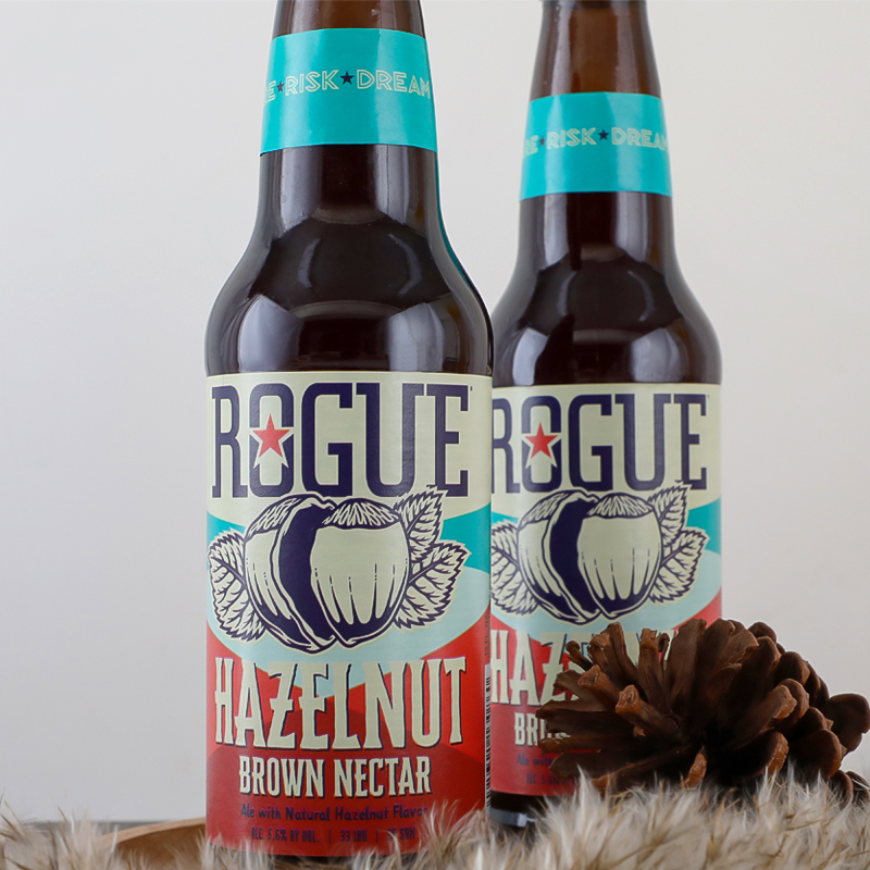 24瓶美国进口罗格榛子味浓啤酒355mlroguehazelnut啤酒