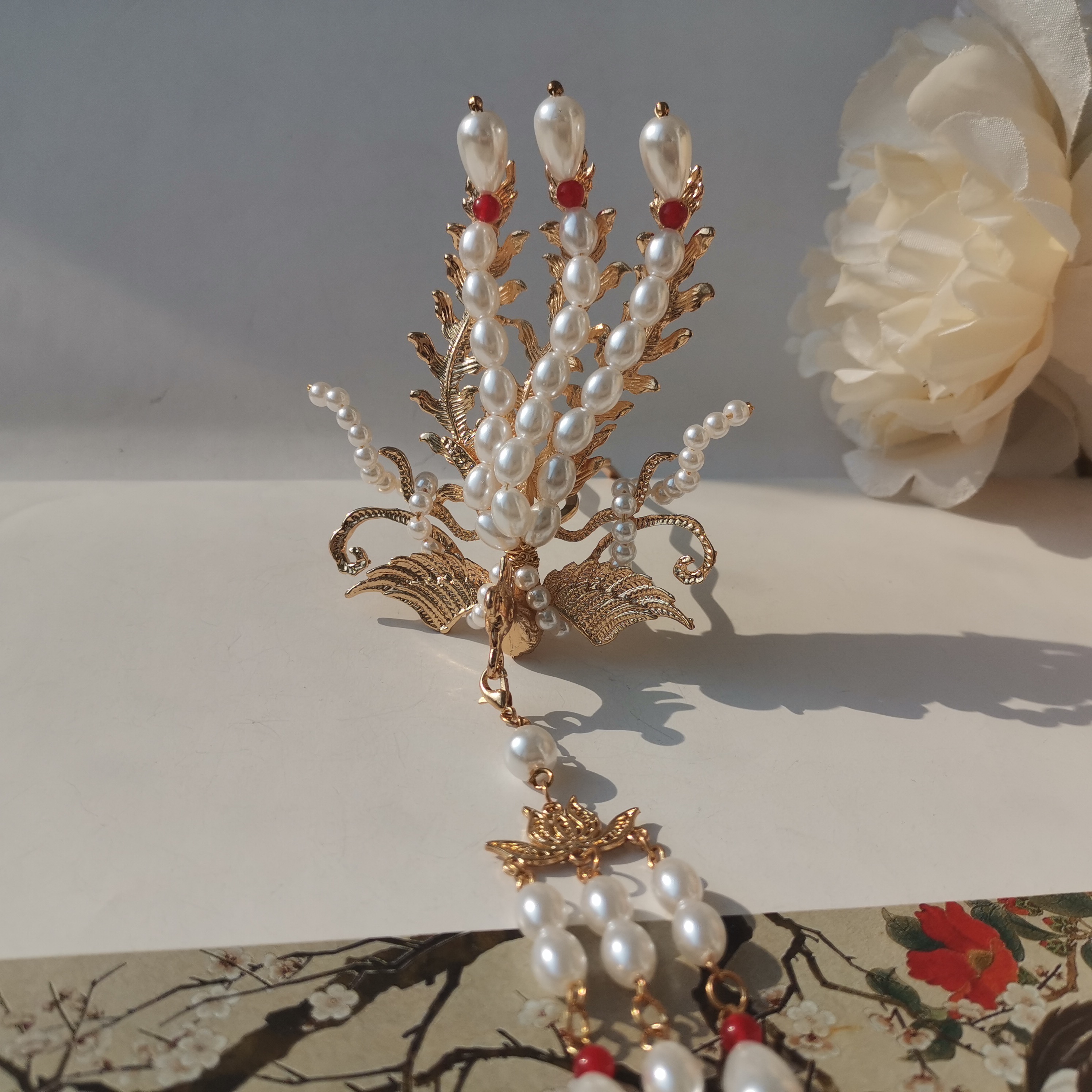 古风发饰发簪汉服头饰唐风明制发钗偏凤凰流苏发饰