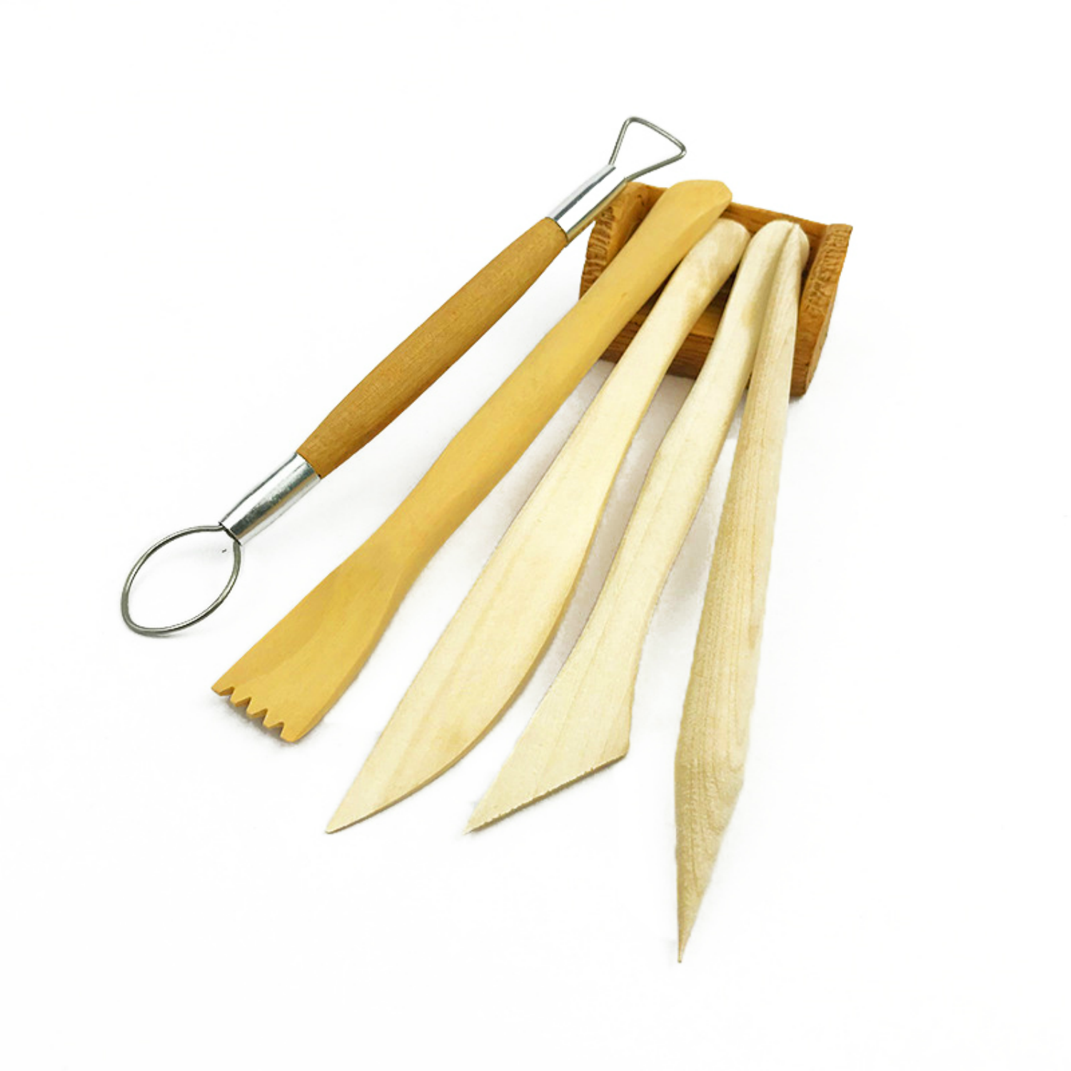 陶艺工具泥塑木质配件diy5件套黏土刀陶儿童软陶泥