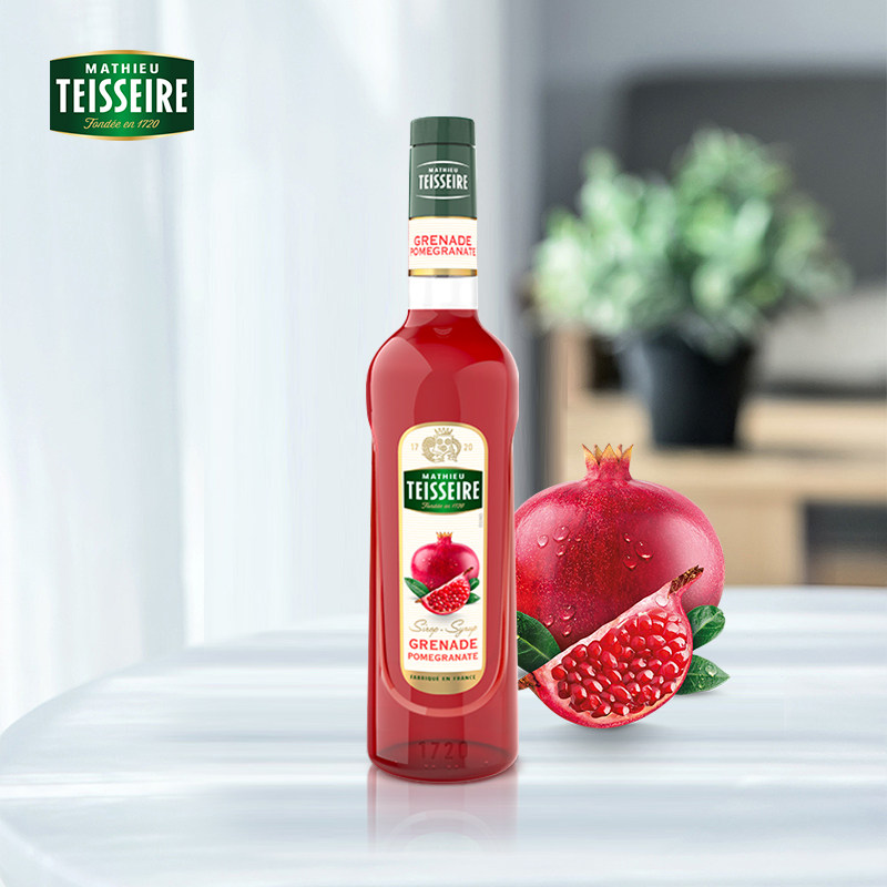 上海发货teisseire帝斯红石榴风味糖浆700ml咖啡伴侣糖浆