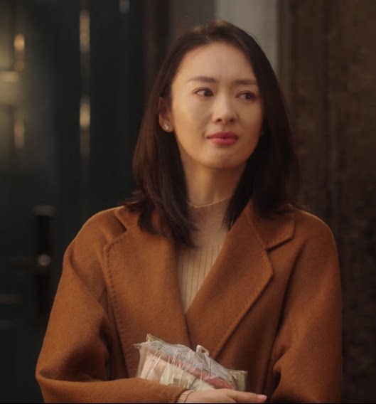 三十而已顾佳童谣同款焦糖色双面羊绒大衣女中毛呢外套