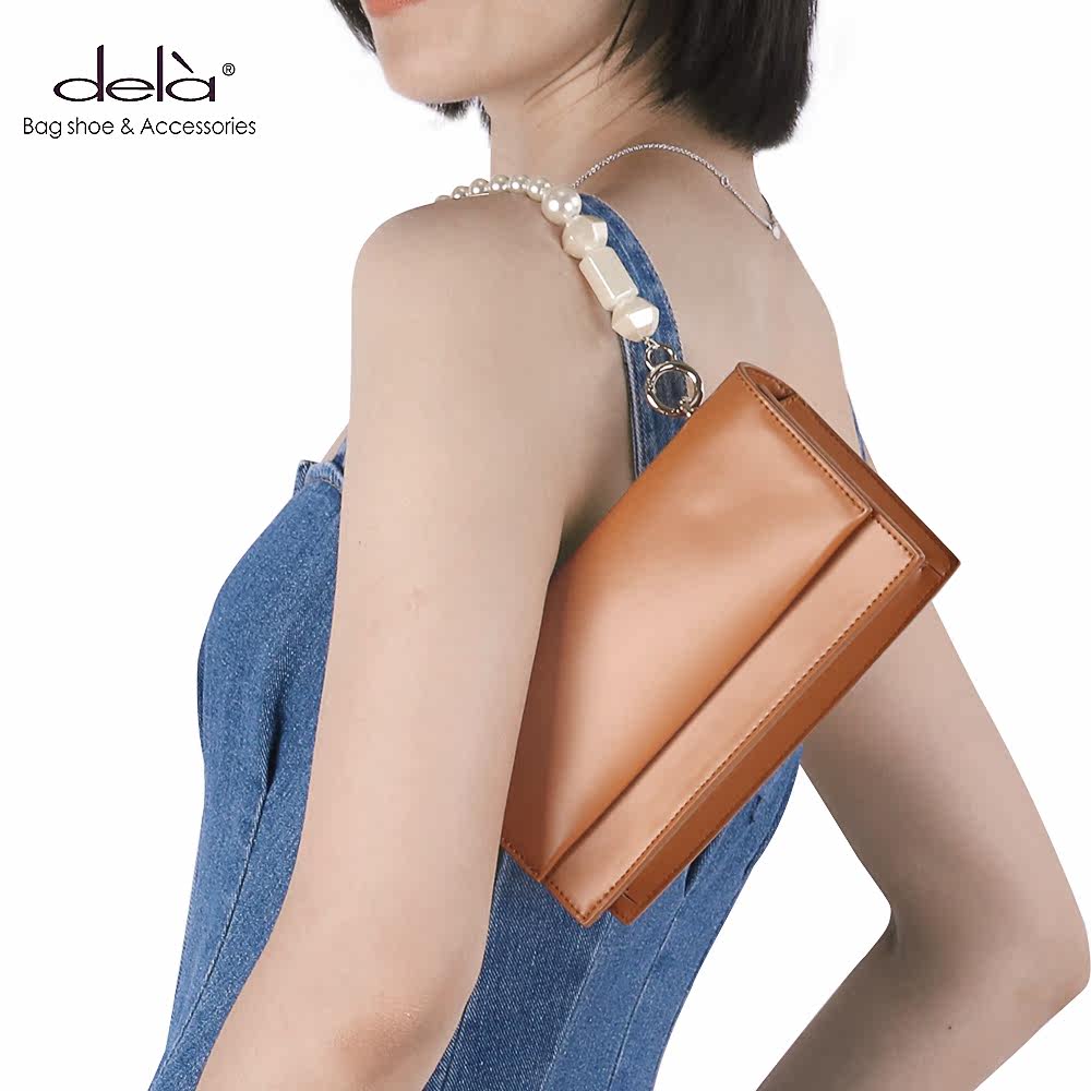 dela2021新款包包女质感高级小众珍珠百搭时尚洋气女士包袋