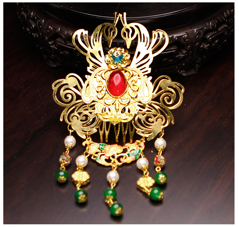 额饰头饰古代皇后娘娘发饰品新娘步摇汉服大凤凤凰发饰