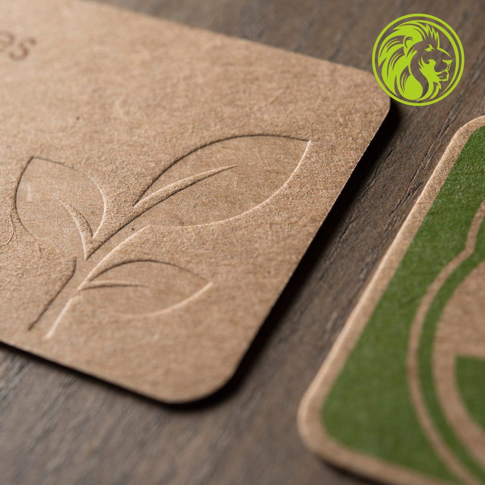 名片600克牛皮纸烫绿金名片名片