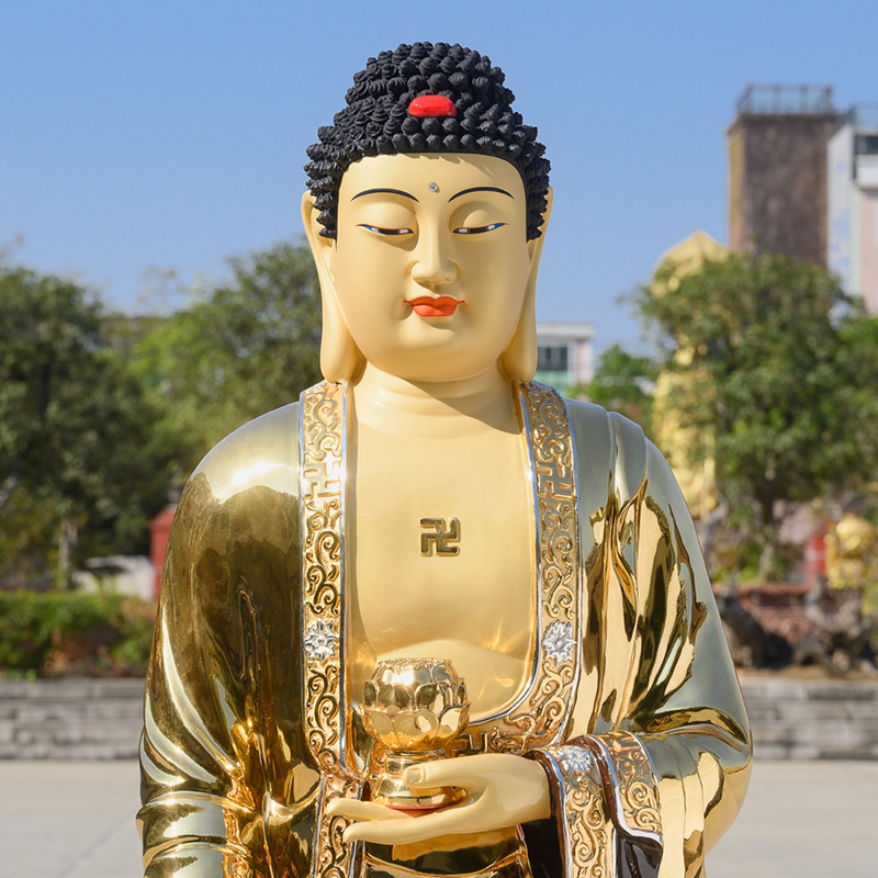 西方三圣站像阿弥陀佛观音佛像大势菩萨台湾盛凡摆件