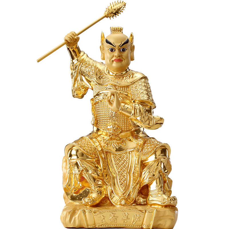 监斋使者菩萨台湾纯铜贴金紧那罗王摆件寺庙摆件