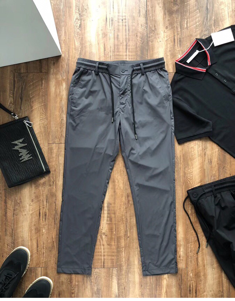 裤型超好！日本科技面料轻薄纯色西裤男小脚九分裤黑灰修身显腿长