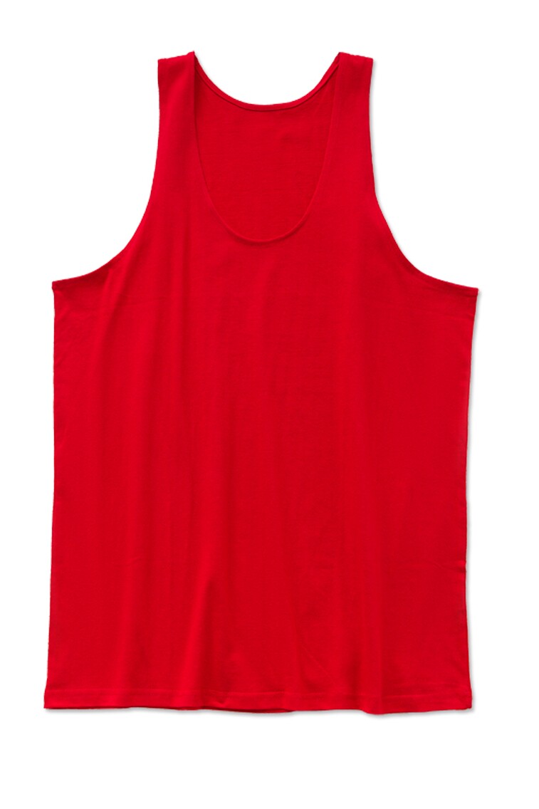 背心虎年中老年男士纯棉跨拦大红红色本命年薄款吊带