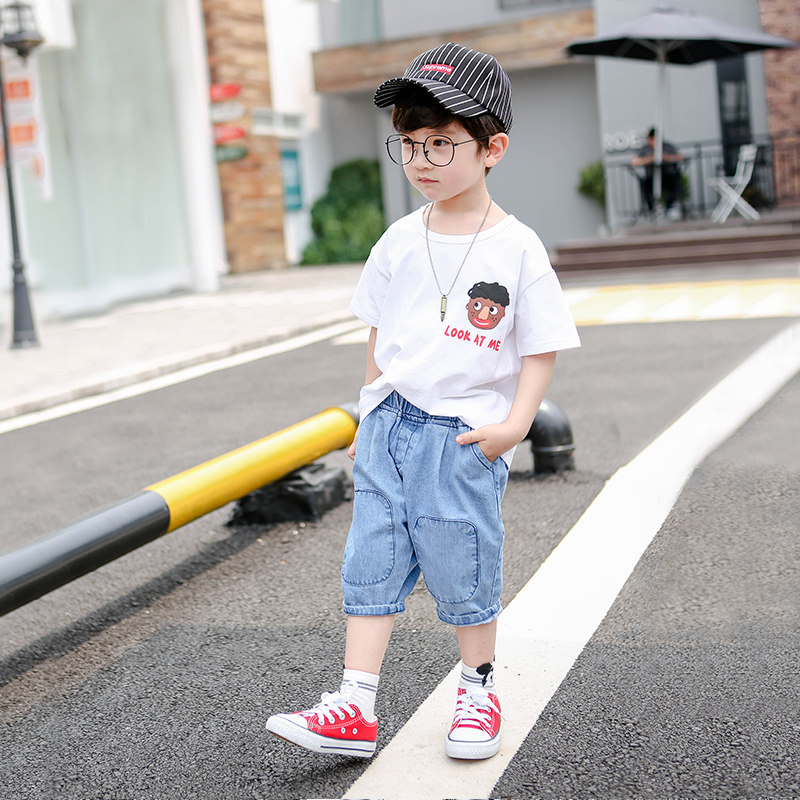 童装3男童夏装套装2018新款4岁儿童夏季衣服5宝宝帅气6小男孩7潮8
